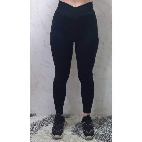 Helanke - sa preklopom na struku - mod.6668 crne